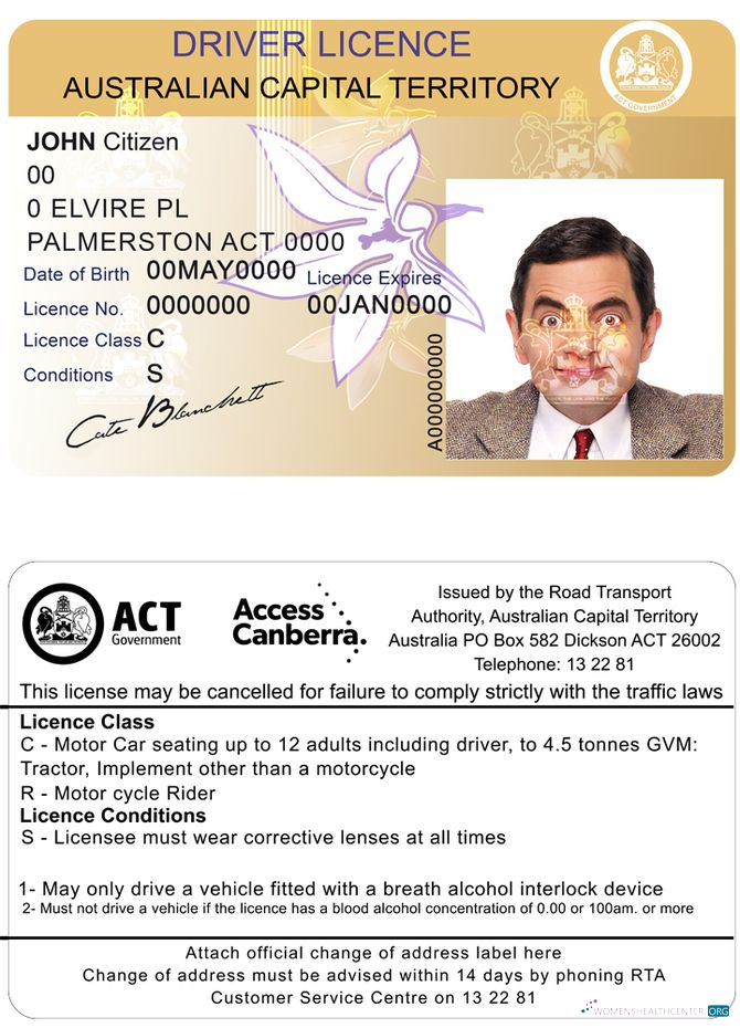 download Australia Capital state driving license
